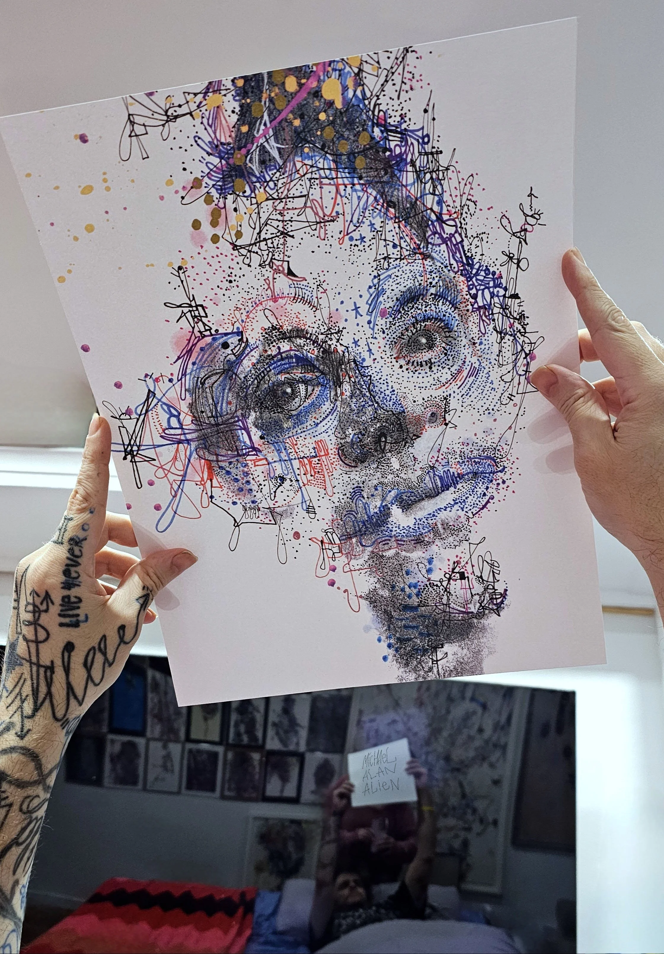 原画 ☆ Matthew Allen アート 希少 Michael Alan Alien Print — Michael Alan Alien